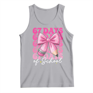 67 Days Of School Girls Coquette Bow Tank Top Funny Six Seven Meme 67th Day TS10 Athletic Heather Print Your Wear