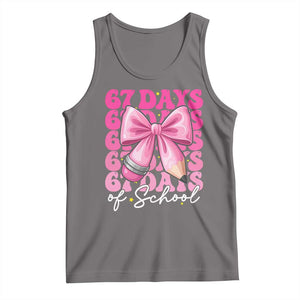 67 Days Of School Girls Coquette Bow Tank Top Funny Six Seven Meme 67th Day TS10 Deep Heather Print Your Wear