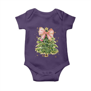 Coquette Bow Christmas Baby Onesie Cute Teacher Xmas Tree Pink TS10 Purple Print Your Wear