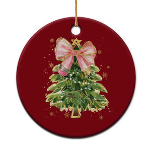 Coquette Bow Christmas Ceramic Ornament Cute Teacher Xmas Tree Pink TS10 1pc Red Print Your Wear