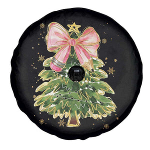 Coquette Bow Christmas Spare Tire Cover Cute Teacher Xmas Tree Pink TS10 Print Your Wear