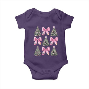 Coquette Bow Christmas Baby Onesie Girly Xmas Tree Teacher Pencil Bow TS10 Purple Print Your Wear