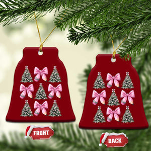Coquette Bow Christmas Ceramic Ornament Girly Xmas Tree Teacher Pencil Bow TS10 Print Your Wear