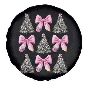 Coquette Bow Christmas Spare Tire Cover Girly Xmas Tree Teacher Pencil Bow TS10 Print Your Wear