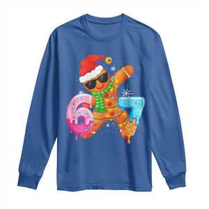 Funny 67 Meme Gingerbread Christmas Long Sleeve Shirt Six Seven Ice Cream Drip Boys TS10 Royal Blue Print Your Wear