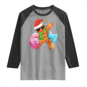 Funny 67 Meme Gingerbread Christmas Raglan Shirt Six Seven Ice Cream Drip Boys TS10 Sport Gray Black Print Your Wear