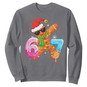 Funny 67 Meme Gingerbread Christmas Sweatshirt Six Seven Ice Cream Drip Boys TS10 Charcoal Print Your Wear