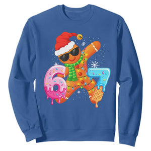 Funny 67 Meme Gingerbread Christmas Sweatshirt Six Seven Ice Cream Drip Boys TS10 Royal Blue Print Your Wear