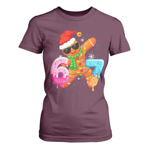 Funny 67 Meme Gingerbread Christmas T Shirt For Women Six Seven Ice Cream Drip Boys TS10 Maroon Print Your Wear