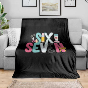 Funny Teacher Six Seven Throw Blanket 6 7 Meme TS10 Print Your Wear