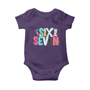 Funny Teacher Six Seven Baby Onesie 6 7 Meme TS10 Purple Print Your Wear