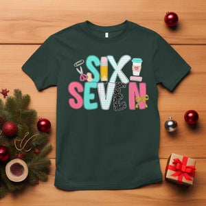 Funny Teacher Six Seven T Shirt 6 7 Meme TS10 Dark Forest Green Print Your Wear