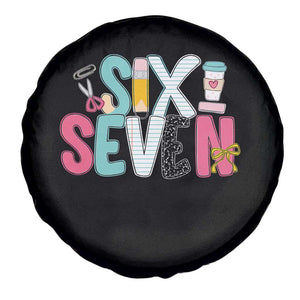 Funny Teacher Six Seven Spare Tire Cover 6 7 Meme TS10 Print Your Wear