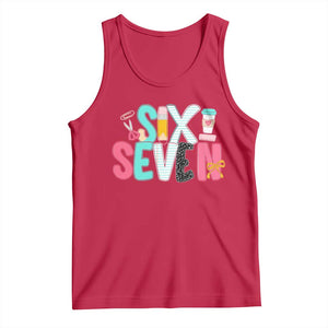 Funny Teacher Six Seven Tank Top 6 7 Meme TS10 Red Print Your Wear