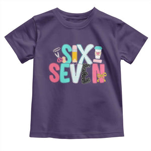 Funny Teacher Six Seven Toddler T Shirt 6 7 Meme TS10 Purple Print Your Wear