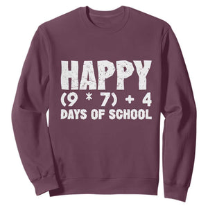 67 Days Of School Sweatshirt Do The Math 67 Meme Funny Six Seven Teacher TS10 Maroon Print Your Wear