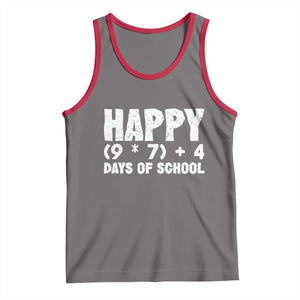 67 Days Of School Tank Top Do The Math 67 Meme Funny Six Seven Teacher TS10 Deep Heather Red Print Your Wear
