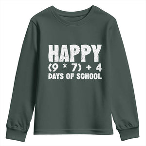67 Days Of School Youth Sweatshirt Do The Math 67 Meme Funny Six Seven Teacher TS10 Dark Forest Green Print Your Wear