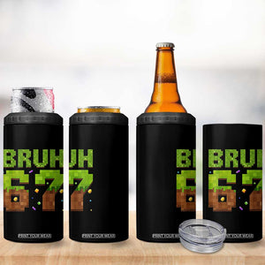 Funny Six Seven 4 in 1 Can Cooler Tumbler 67 Meme 6 7 Boy Game Pixel Number TS10 Print Your Wear