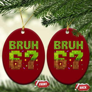 Funny Six Seven Ceramic Ornament 67 Meme 6 7 Boy Game Pixel Number TS10 Print Your Wear