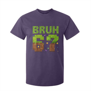 Funny Six Seven T Shirt For Kid 67 Meme 6 7 Boy Game Pixel Number TS10 Purple Print Your Wear