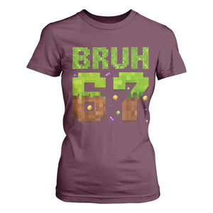 Funny Six Seven T Shirt For Women 67 Meme 6 7 Boy Game Pixel Number TS10 Maroon Print Your Wear