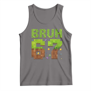 Funny Six Seven Tank Top 67 Meme 6 7 Boy Game Pixel Number TS10 Deep Heather Print Your Wear