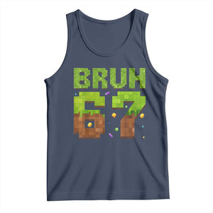 Funny Six Seven Tank Top 67 Meme 6 7 Boy Game Pixel Number TS10 Navy Print Your Wear