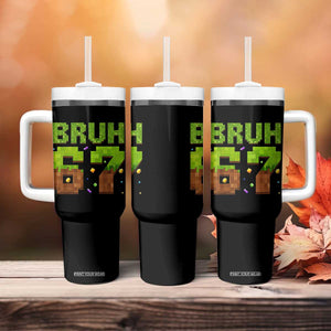 Funny Six Seven Tumbler With Handle 67 Meme 6 7 Boy Game Pixel Number TS10 Print Your Wear