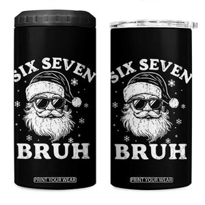 67 Christmas Six Seven Bruh 4 in 1 Can Cooler Tumbler Funny Santa 6 7 Meme TS10 One Size: 16 oz Black Print Your Wear