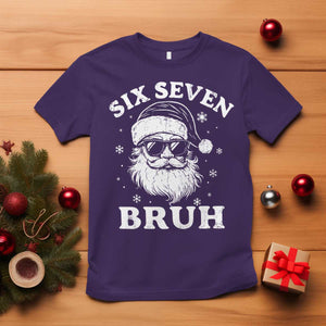 67 Christmas Six Seven Bruh T Shirt Funny Santa 6 7 Meme TS10 Purple Print Your Wear
