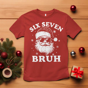 67 Christmas Six Seven Bruh T Shirt Funny Santa 6 7 Meme TS10 Red Print Your Wear