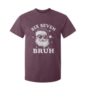 67 Christmas Six Seven Bruh T Shirt For Kid Funny Santa 6 7 Meme TS10 Maroon Print Your Wear