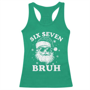 67 Christmas Six Seven Bruh Racerback Tank Top Funny Santa 6 7 Meme TS10 Irish Green Print Your Wear