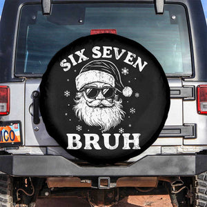 67 Christmas Six Seven Bruh Spare Tire Cover Funny Santa 6 7 Meme TS10 No hole Black Print Your Wear