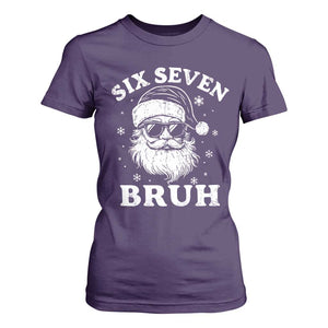 67 Christmas Six Seven Bruh T Shirt For Women Funny Santa 6 7 Meme TS10 Purple Print Your Wear