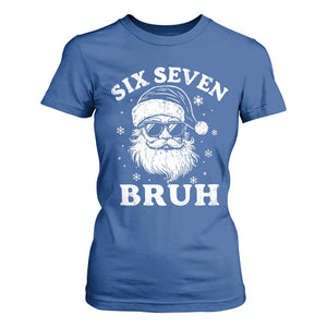 67 Christmas Six Seven Bruh T Shirt For Women Funny Santa 6 7 Meme TS10 Royal Blue Print Your Wear