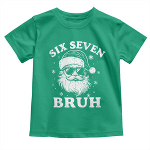 67 Christmas Six Seven Bruh Toddler T Shirt Funny Santa 6 7 Meme TS10 Irish Green Print Your Wear