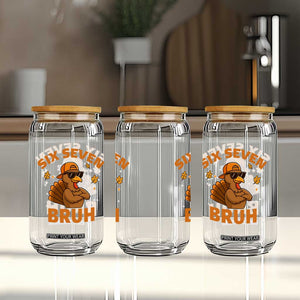 67 Funny Thanksgiving Glass Can Six Seven Bruh 6 7 Turkey Meme TS10 Print Your Wear