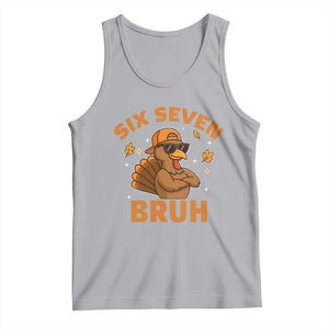 67 Funny Thanksgiving Tank Top Six Seven Bruh 6 7 Turkey Meme TS10 Athletic Heather Print Your Wear