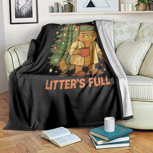 Litters Full Throw Blanket Funny Christmas Vacation Cat TS10 Print Your Wear