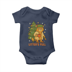 Litters Full Baby Onesie Funny Christmas Vacation Cat TS10 Navy Print Your Wear