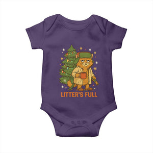 Litters Full Baby Onesie Funny Christmas Vacation Cat TS10 Purple Print Your Wear