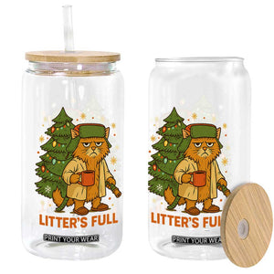 Litters Full Glass Can Funny Christmas Vacation Cat TS10 Print Your Wear