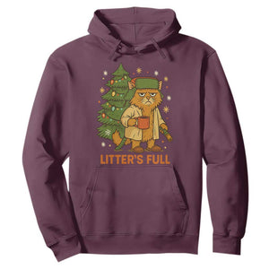 Litters Full Hoodie Funny Christmas Vacation Cat TS10 Maroon Print Your Wear