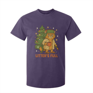 Litters Full T Shirt For Kid Funny Christmas Vacation Cat TS10 Purple Print Your Wear