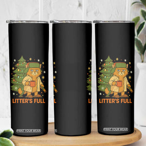 Litters Full Skinny Tumbler Funny Christmas Vacation Cat TS10 Print Your Wear