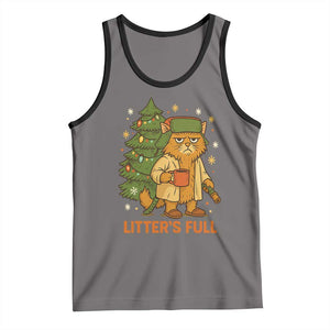 Litters Full Tank Top Funny Christmas Vacation Cat TS10 Deep Heather Black Print Your Wear