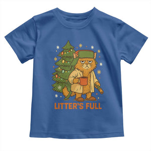 Litters Full Toddler T Shirt Funny Christmas Vacation Cat TS10 Royal Blue Print Your Wear