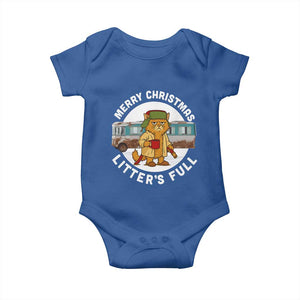 Merry Christmas Litters Full Baby Onesie Funny Christmas Vacation Cat TS10 Royal Blue Print Your Wear